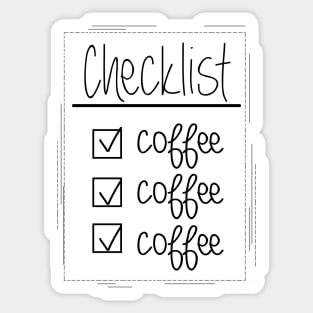 Coffee Checklist Sticker